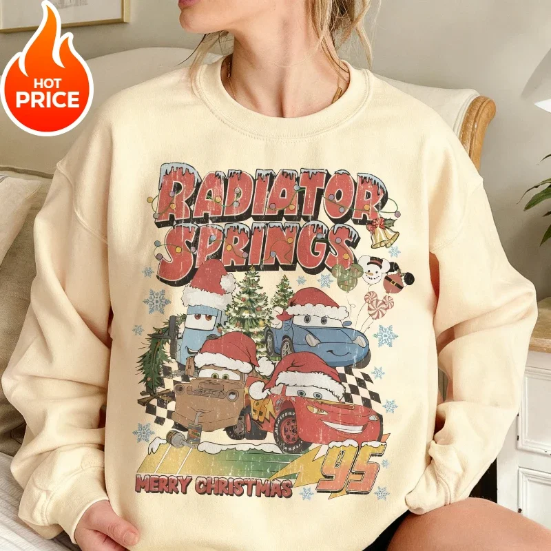 

Lightning Mcqueen Christmas Winter Crew Neck Sweater Boy Girl Family Parent-child Outfit Oversized Men Women Hoodie Long Sleeve