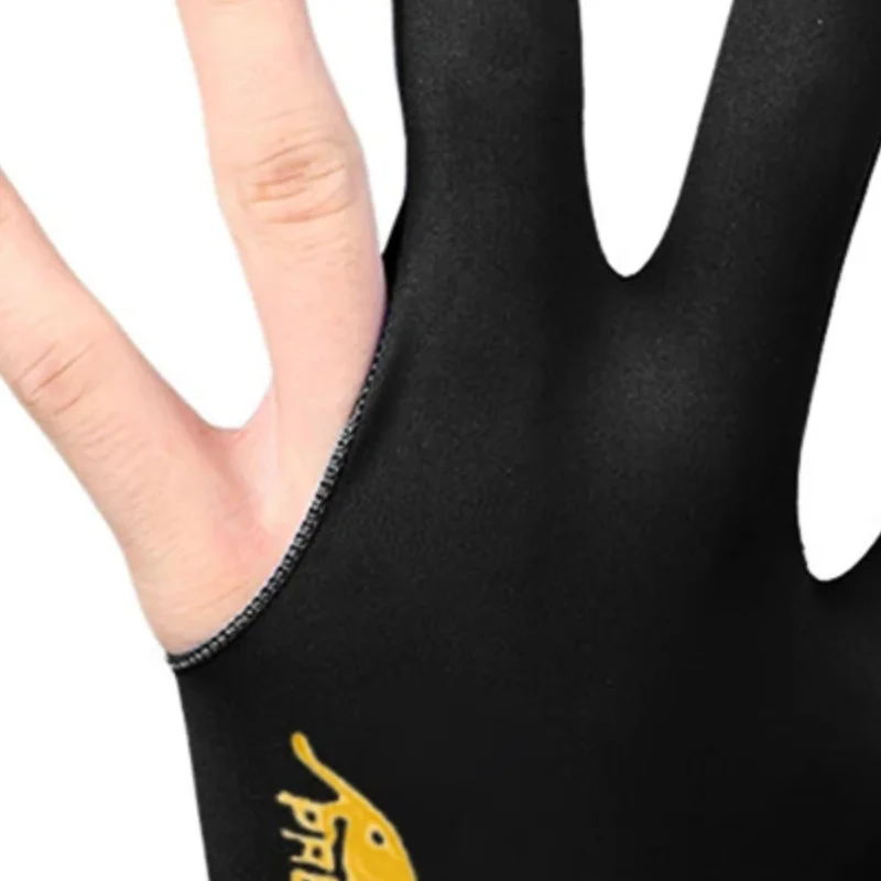 Three Fingers Full-Finger Snooker Pool Cue Billiard Glove for Left Hand Lycra