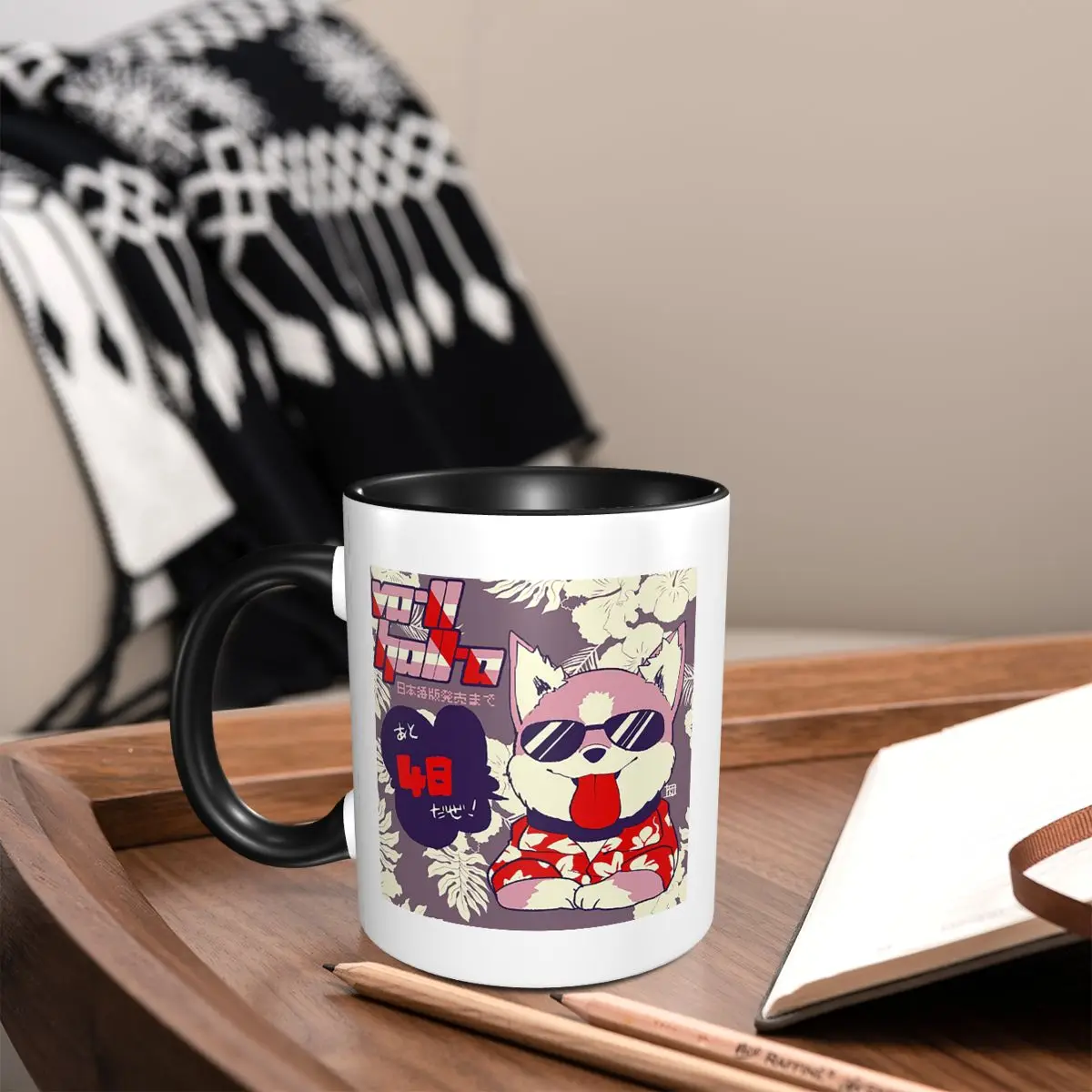 Rad Shiba VA 11 Hall A Game Mug Funny Ceramic Coffee Cups Tea Mugs Milk Cup Drinkware Gifts for Woman Man