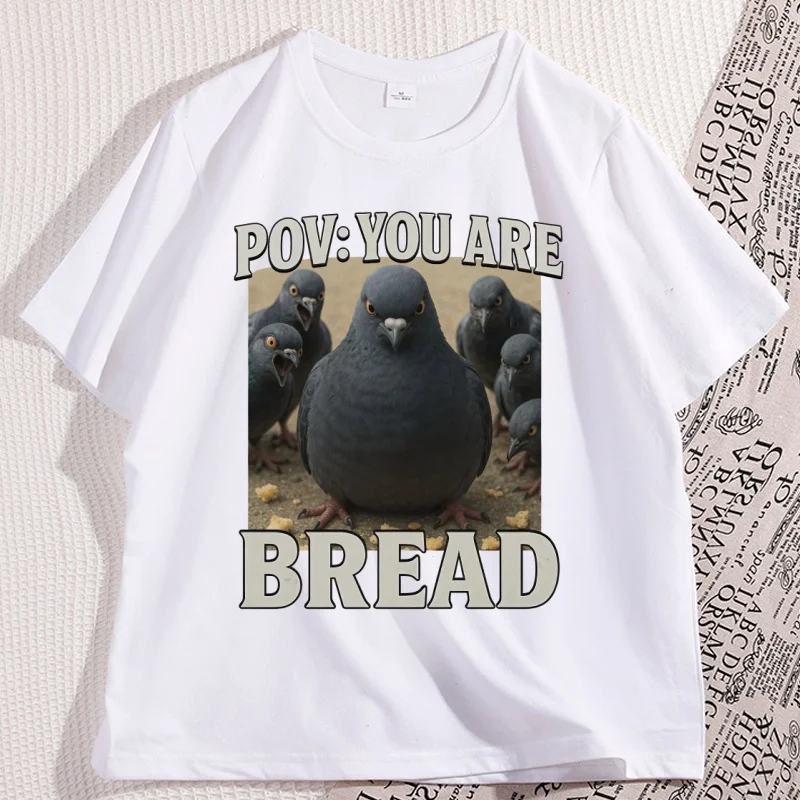 

Funny Pigeon T Shirt Birdy T-Shirt Casual Cotton Short Sleeve Round Neck Tshirt High Quality Loose Soft Comfortable Clothes