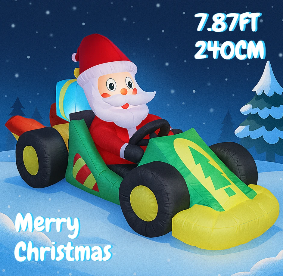 7.87FT Inflatable Toy Santa Ra - Home Decor Xmas Gifts ulasan dan harga
