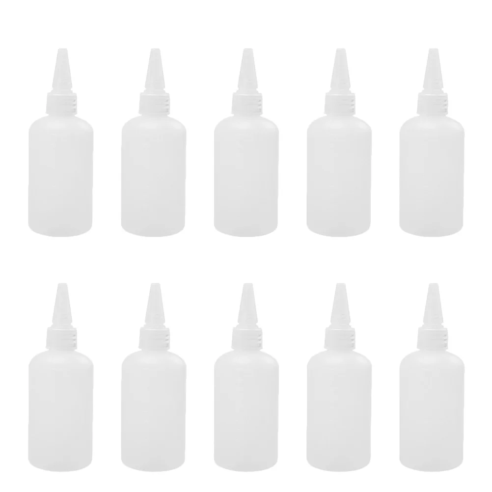 20 pz Bottiglie Dispenser di Pigmenti 100 Ml Traslucido Spremere Contenitore di Inchiostro di Plastica Per Colla Vernice Epossidica Calafataggio Riutilizzabile Lab