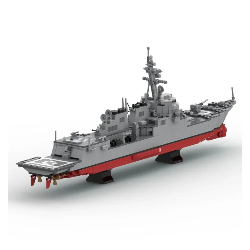 Arleigh Burke MOC Military Frigate building block Battleship kit Navy warship model Guided missile bricks set Cruiser vehicle