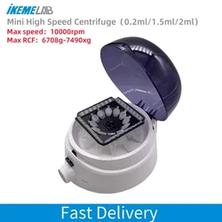 IKEME Mini High Speed Centrifuge 10000rpm 0.2ml 1.5ml 2ml Micro Centrifuge PCR Centrifugeuse Laboratory Centrifuge Machine Hot