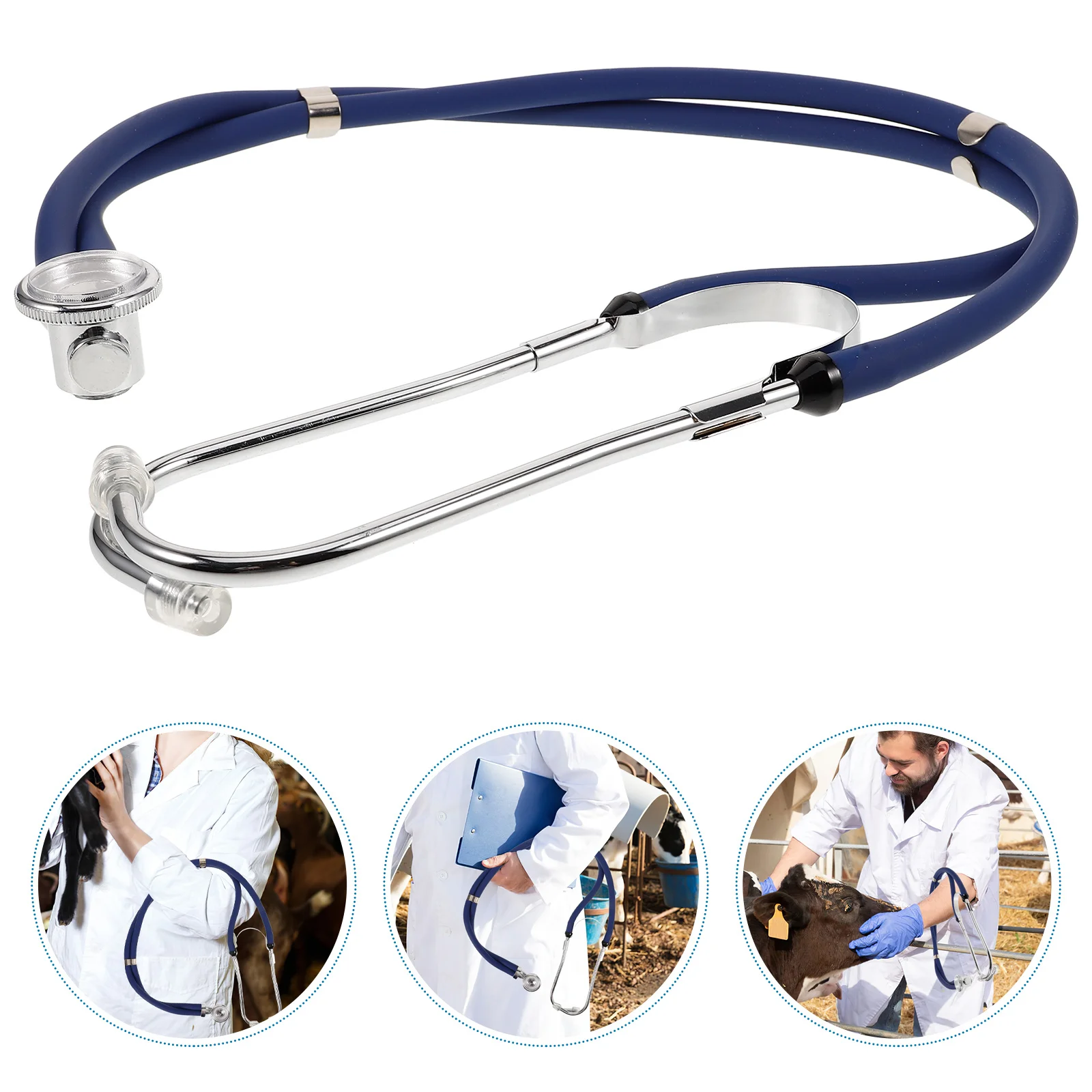 

Double Tube Veterinary Stethoscope for Farm Animals Efficient Dual Head Stethoscope for Cattle Pigs Sheep Diagnosis