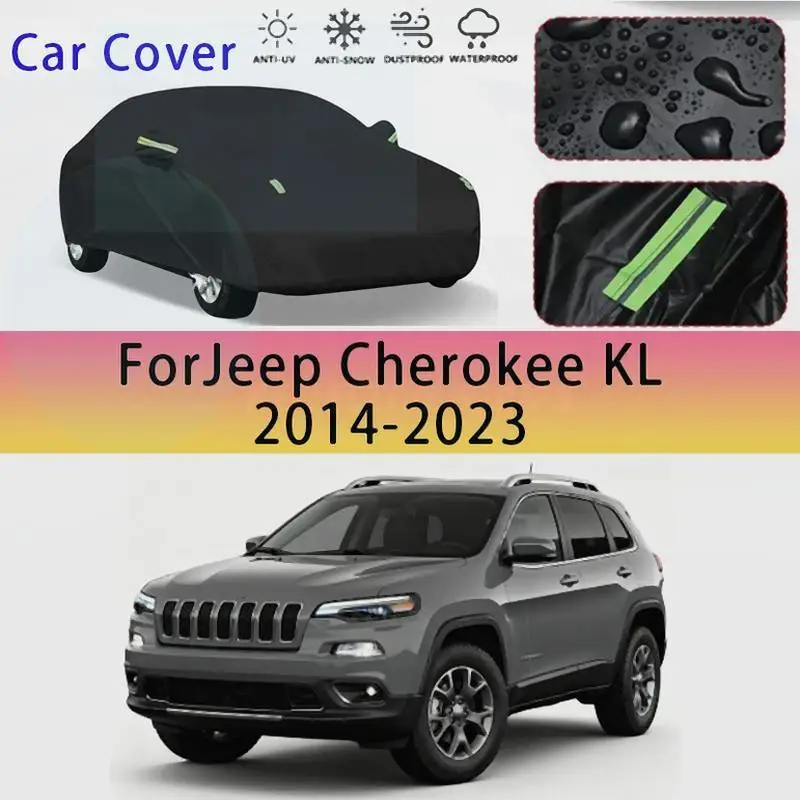 

For Outdoor Jeep Cherokee KL 2014 2023 Protection Waterproof Dustproof Covers Sunshade Car Covers