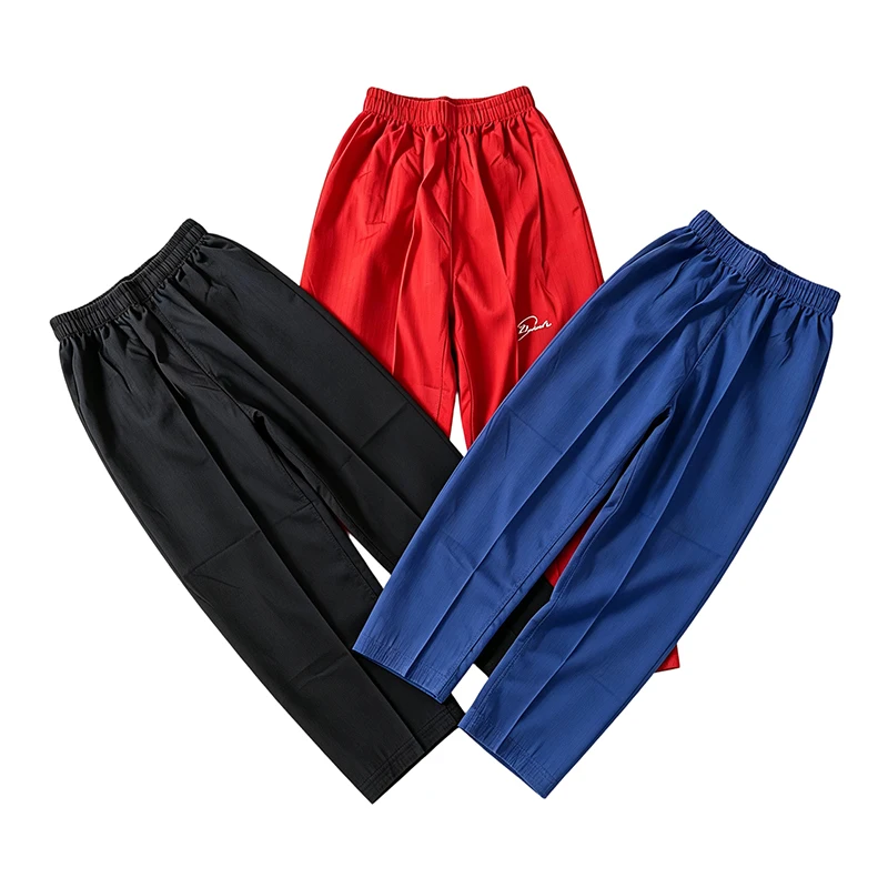 Taekwondo Training Poomsae Pants Elastic Waist Martial Arts Pants Stitched Durable Taekwondo Bottoms for Beginners & Athletes