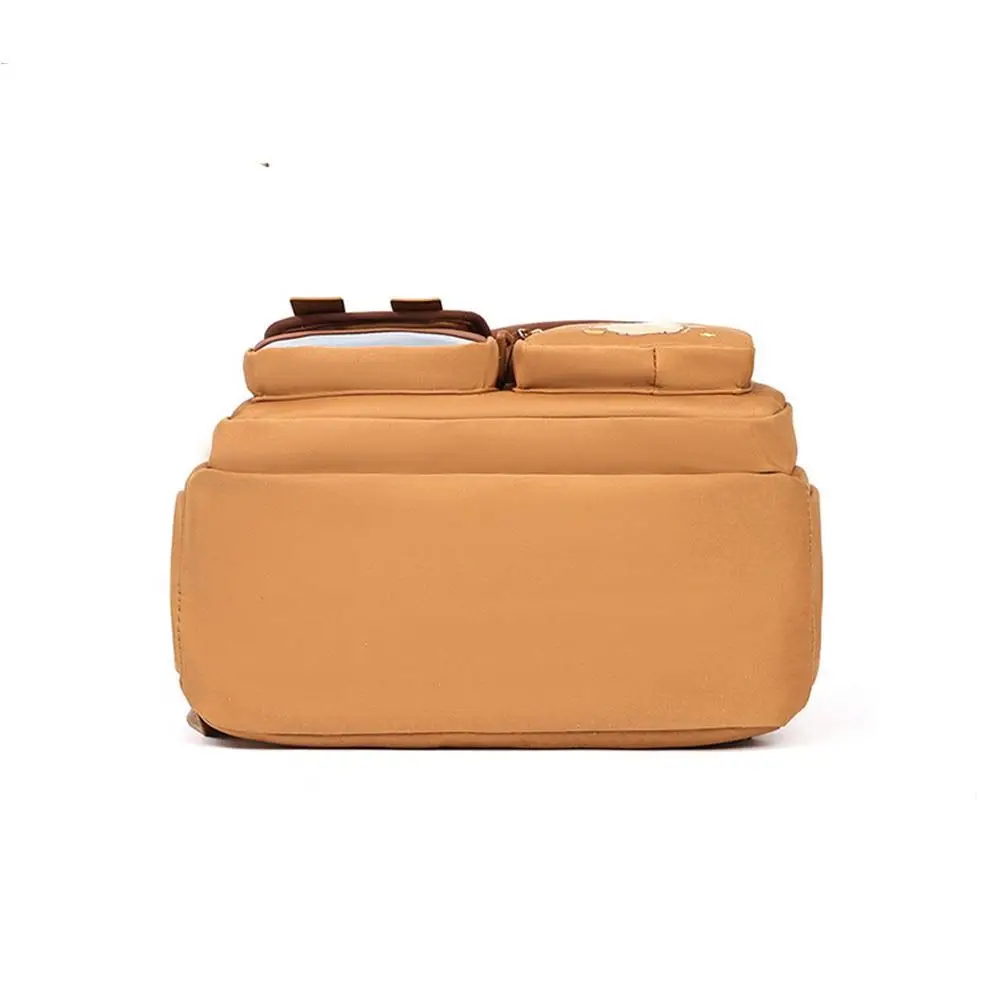 Large Capacity Capybara Backpack Nylon Adjustable Strap Cute Animal Bookbag Lightweight Multi Pocket Student School Bag