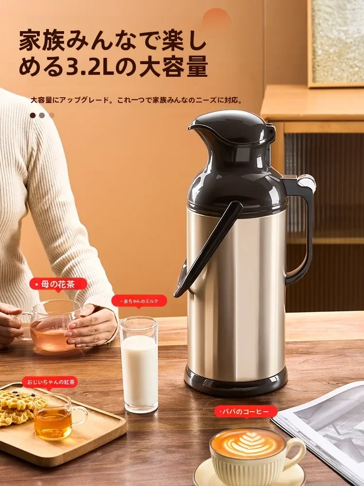 GIANXI Large Capacity Stainless Steel Insulated Water Bottle for Office Use Home Use Hot Water Pot Luxury Minimalist Design JJ7