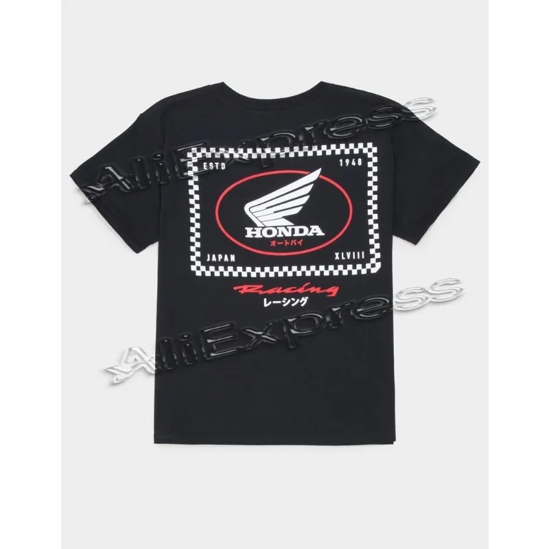 

2025 Honda Fashion Casual Retro Hip-Hop T-Shirt Men And Women's Comfortable Sports Top Oversized Breathable Quick Drying Shirt