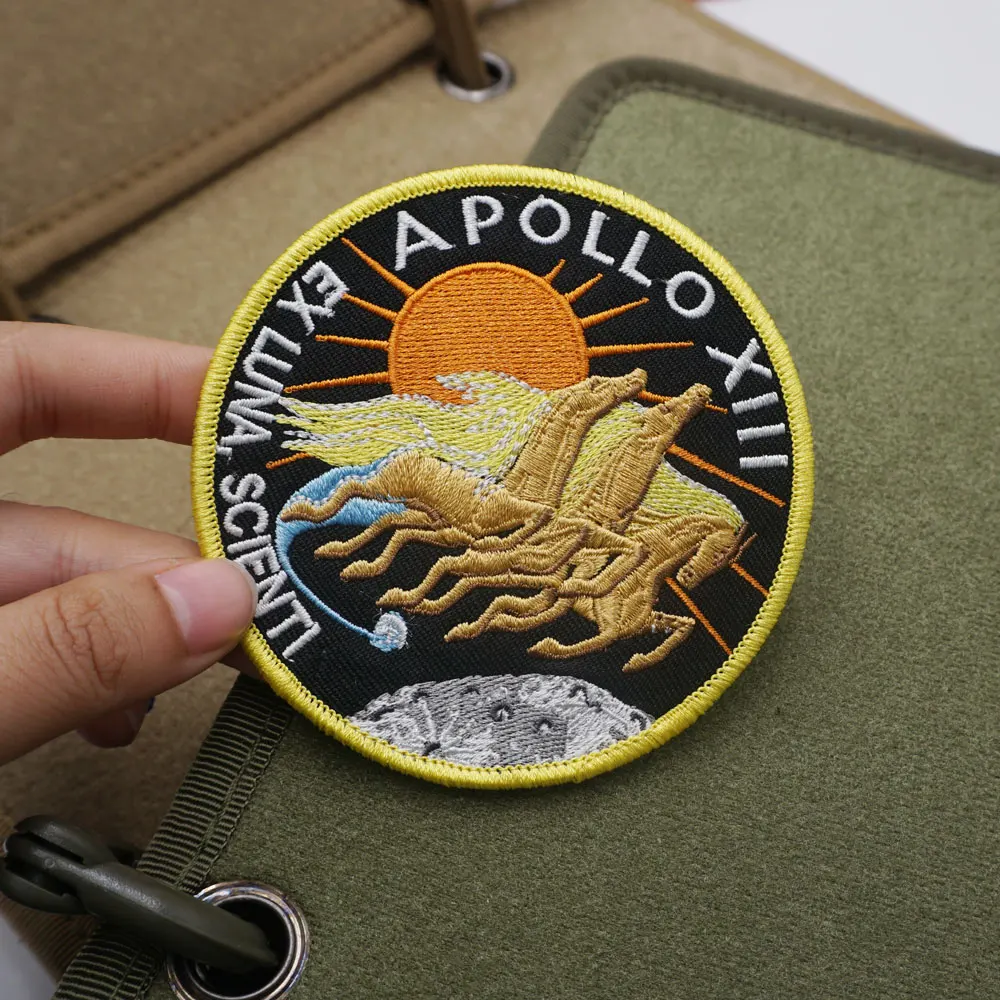 Apollo 13,High quality embroidery patches,Tags and badges with hooks ,for clothing ,hats and backpacks