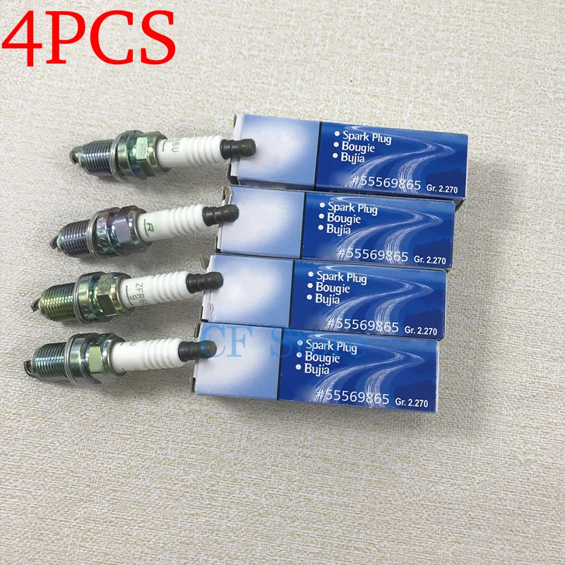 4PCS Original Spark Plugs For Chevrolet Cruze Epica Pontiac Opel Vauxhall Alfa Romeo 55569865