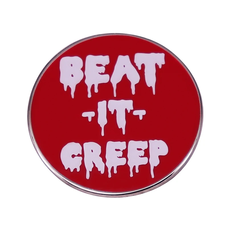 Cry Baby Wanda Woodward Beat It Creep Lapel Pin Movie Funny Humor Brooch Red Button Badge