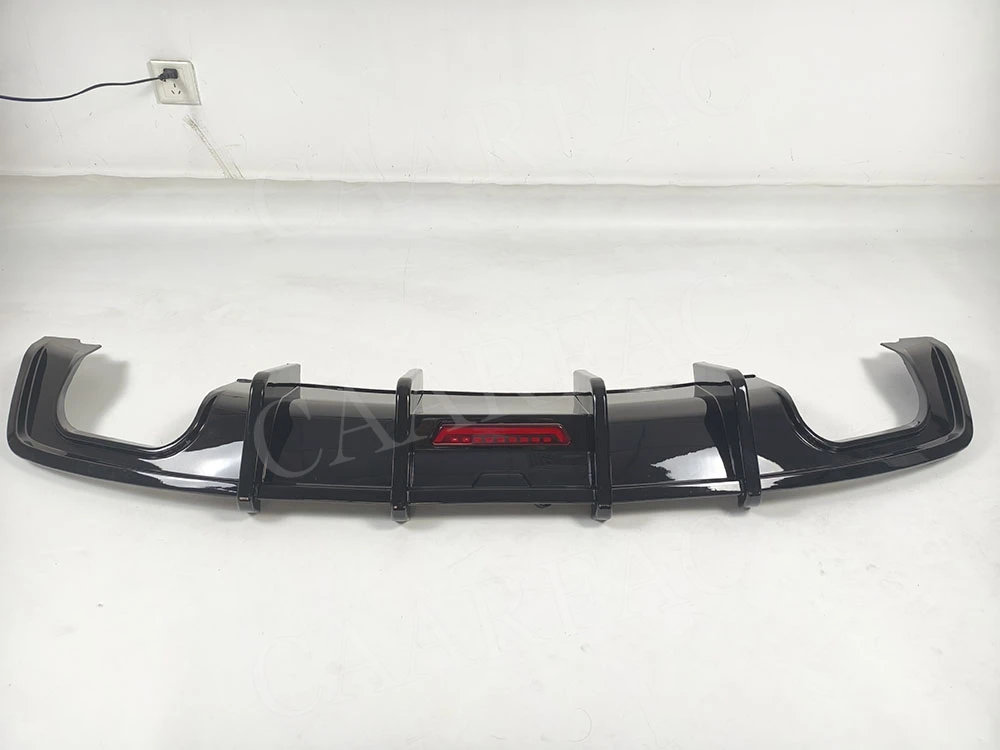 Gloss Black Car Rear Diffuser Bumper Lip Spoiler for Audi A5 Sline S5 B9 Sline 2017-2020 Body Kits Accessories Tuning