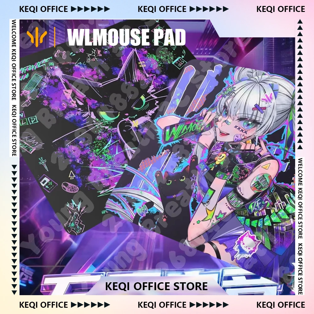 

New WLMouse Graffiti Series Mousepad 490x420x4mm Smooth Mousepads FPS Limited Mouse Pad Custom PC Gamers Office Graffiti Gifts