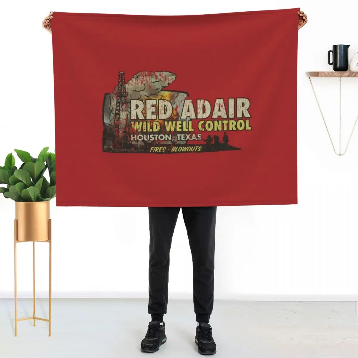 Red Adair Wild Well Control 1959 Throw Blanket Beach Retros Soft Big Plaid Decorative Sofa Thermal Blankets