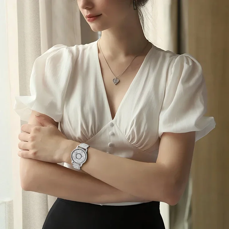 EUTOUR 2025 Spring Arrival Red White Concept Jewelry Watch Resin Material Grace Lady Girl Elegant E059 Magnet Watch Bracelet