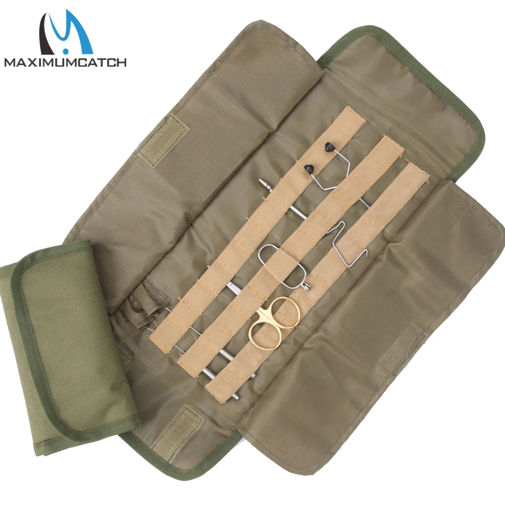 Bolsa herramientas atar moscas Maximumcatch – Organizador multibolsillo con tela suave - imagen 2