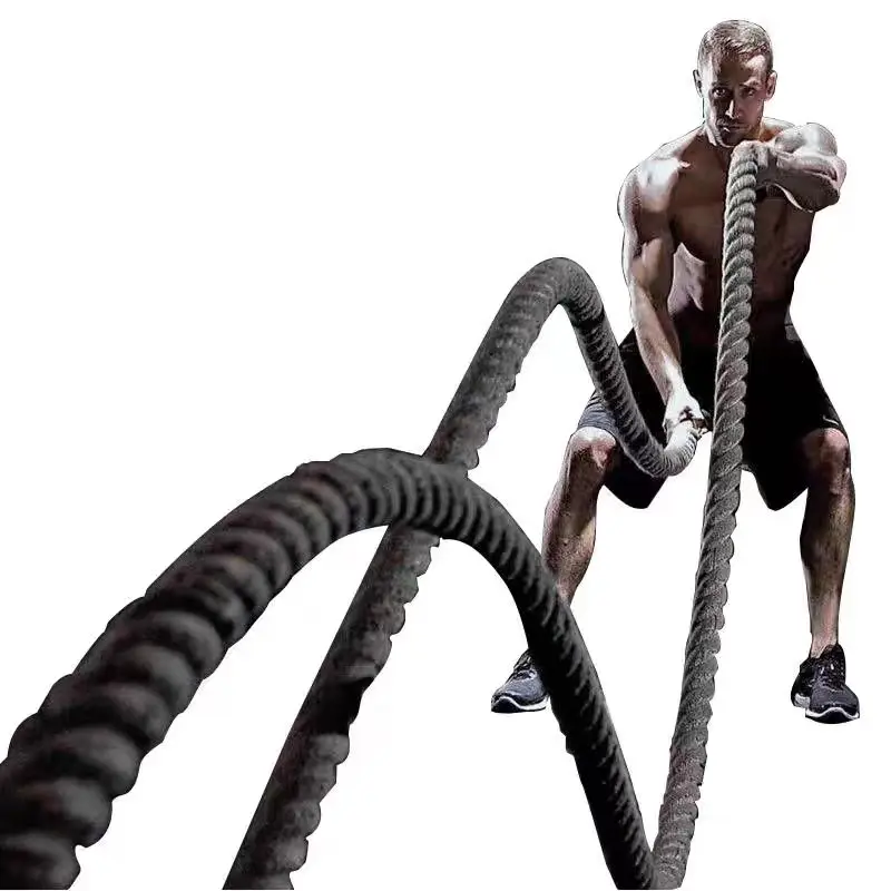 38mm Nylon Battle Rope Custom Length Gym Heavy Weighted Jump Training Rope