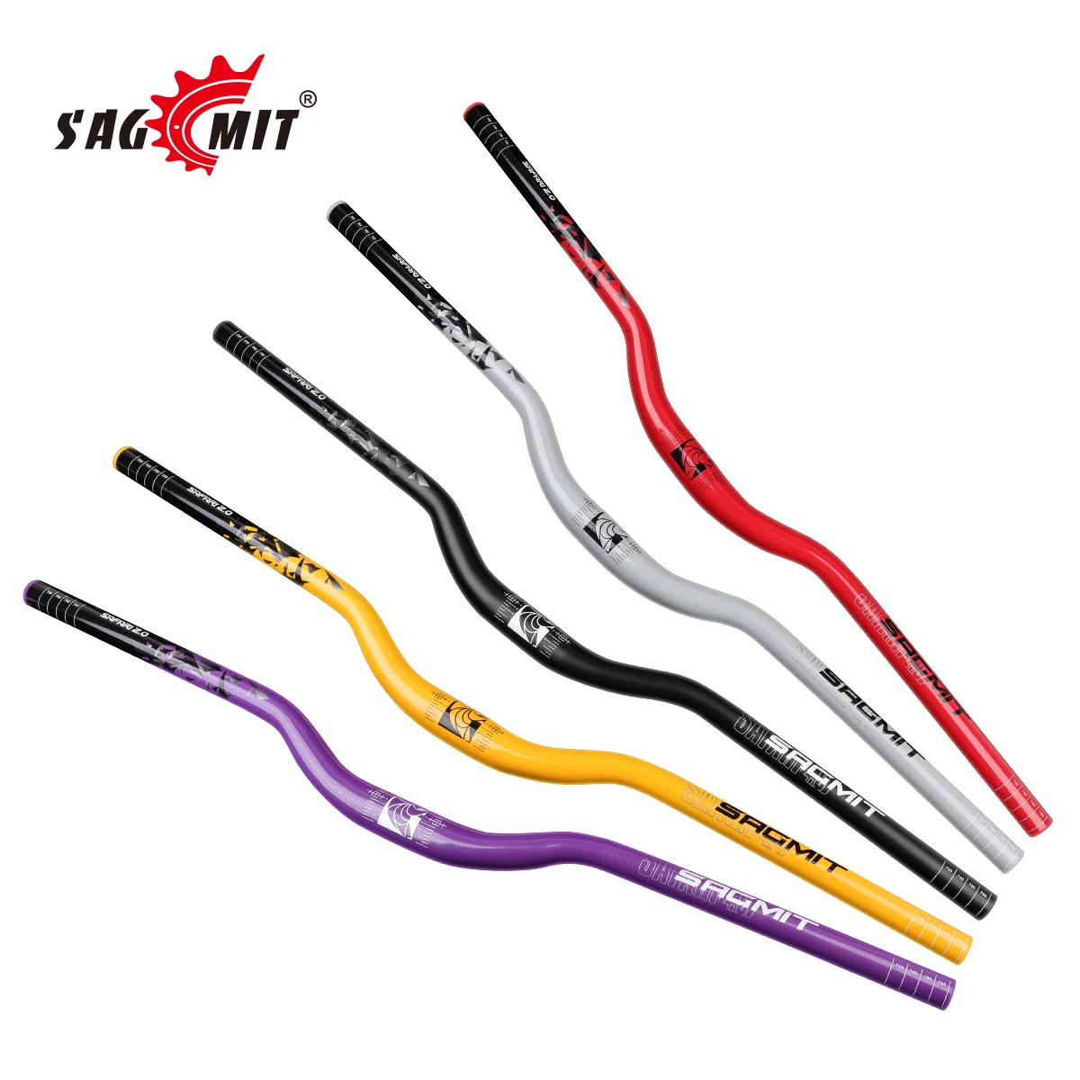 

SAGMIT MTB Bicycle Handle Rise 60mm 781MM Length 31.8mm Mountain Bike Handlebar Aluminum Alloy Bike Accessories