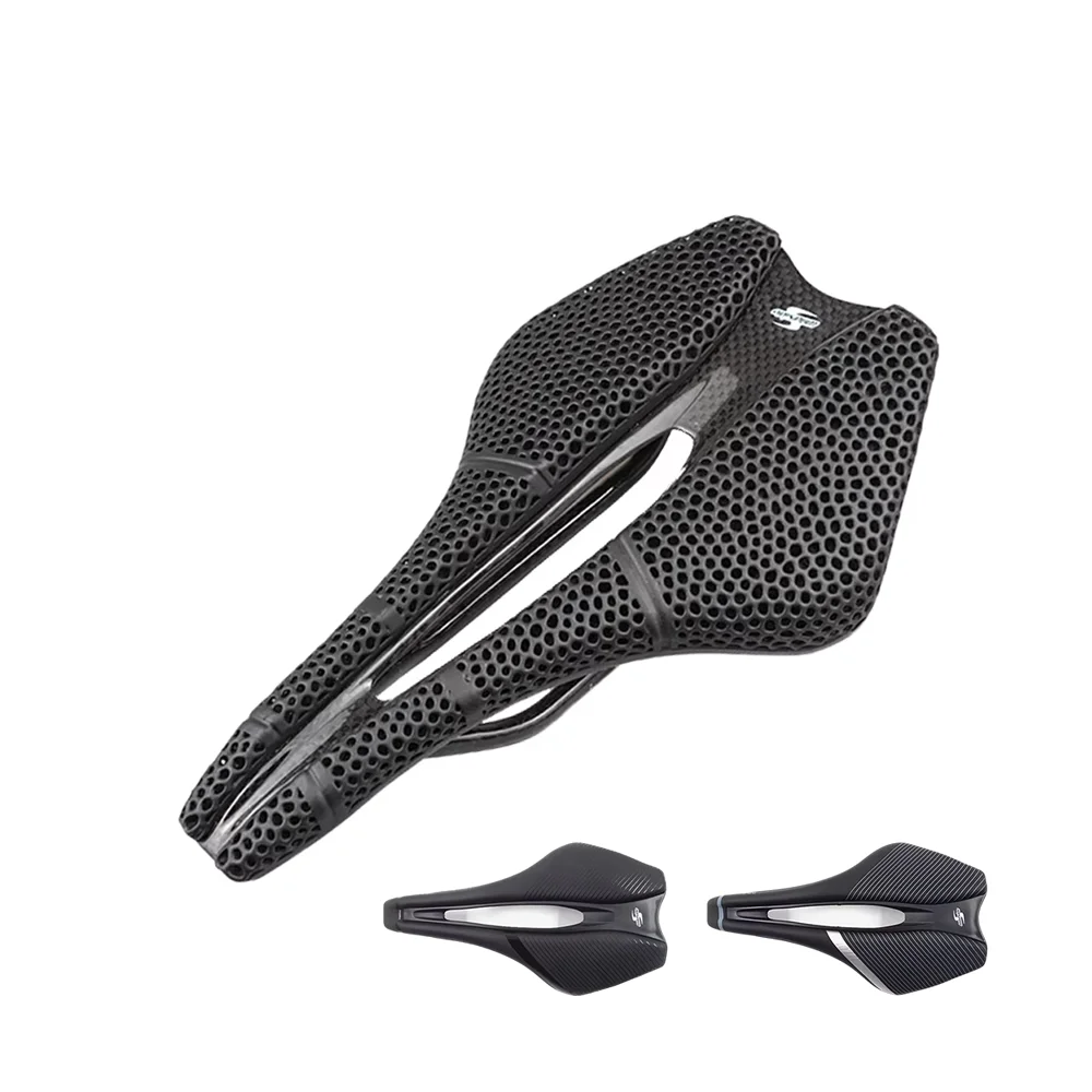AliExpress wildside Wildside Carbon 3D Printed Bike Seat Ultralight Hollow Comfortable Road MTB Bicycle Saddle Parts Racing 7x9mm 153g 195g Cycling