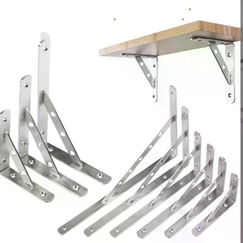 2PCS Stainless Steel L Type Bracket Angle Bracket Heavy Duty For Wall Angle Bracket