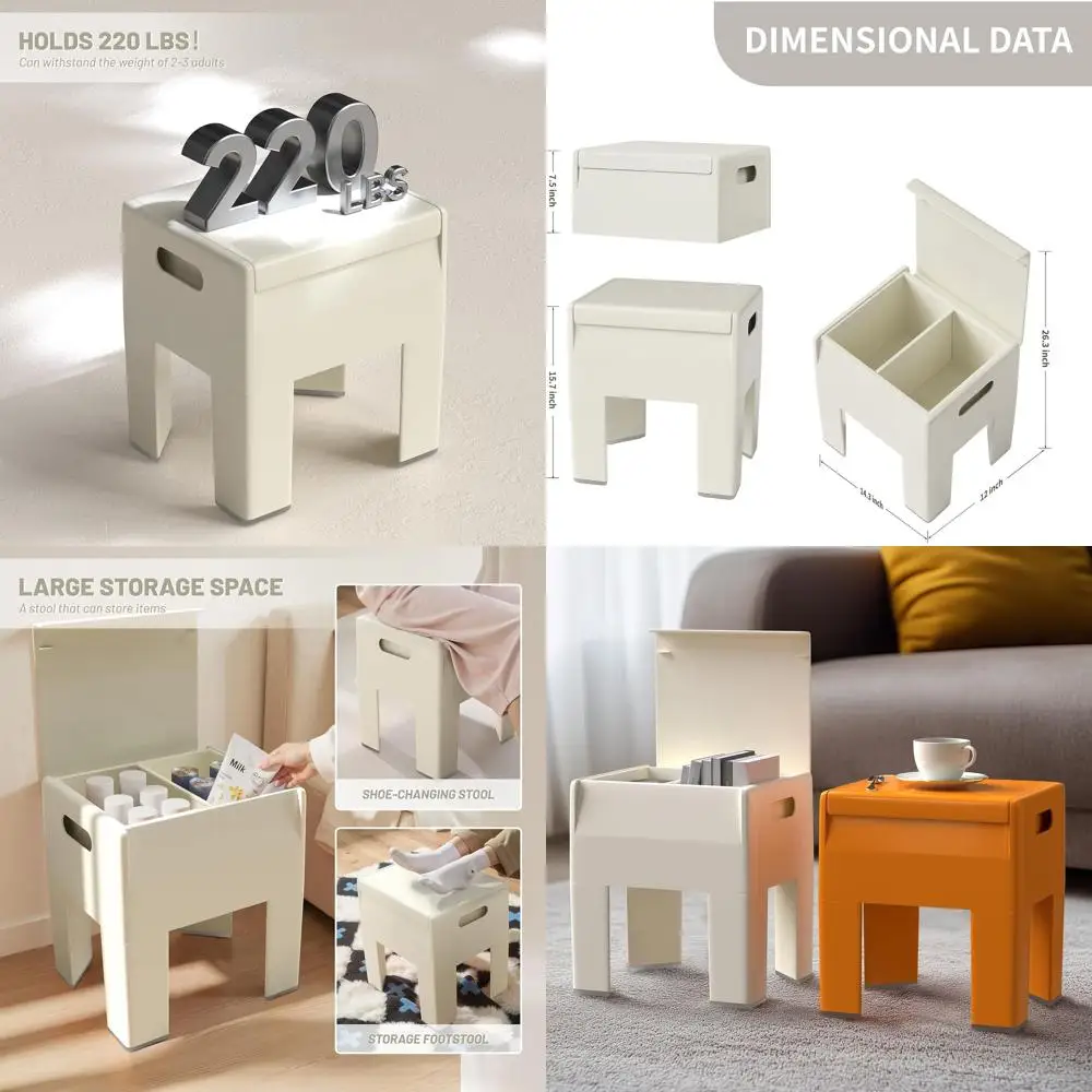 

Универсальная пластиковая прикроватная тумбочка с местом для хранения для спален и общежитий, простая сборка, бежево-белый цвет