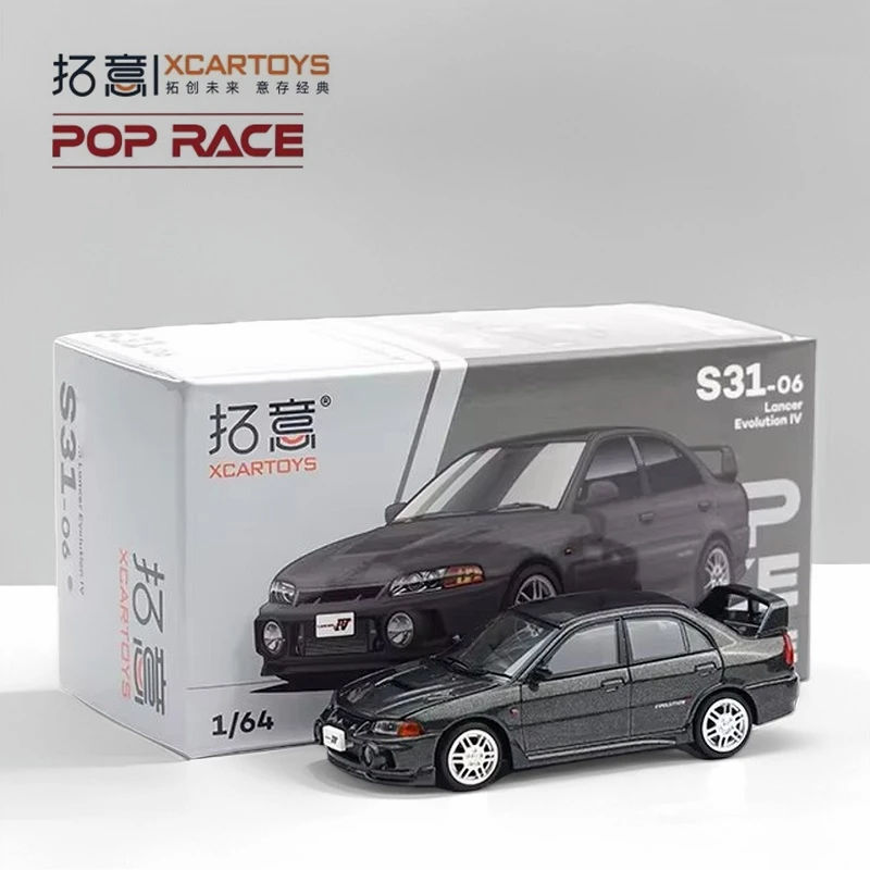 

Xcartoys PopRace 1:64 Lancer EVO IV Темно-серый литой металлический автомобиль (модель)