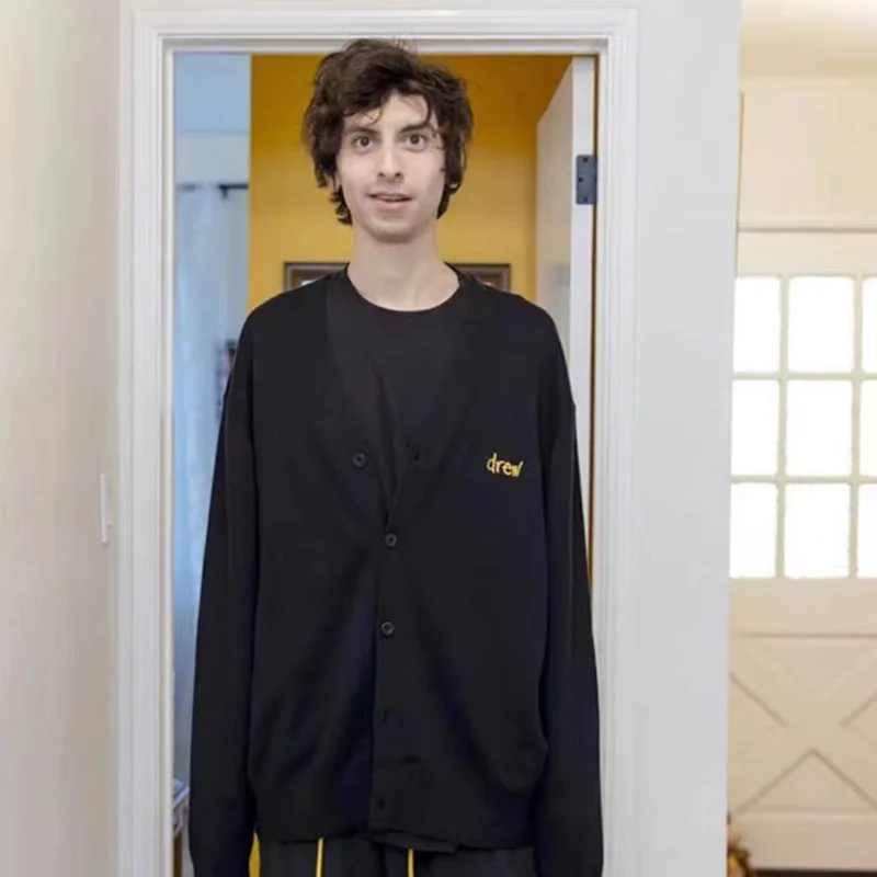 درو هاوس قسط الربيع / الخريف وصول جديد هاي ستريت مبتسم متماسكة سترة مطرزة سترة - سترة كبيرة الحجم