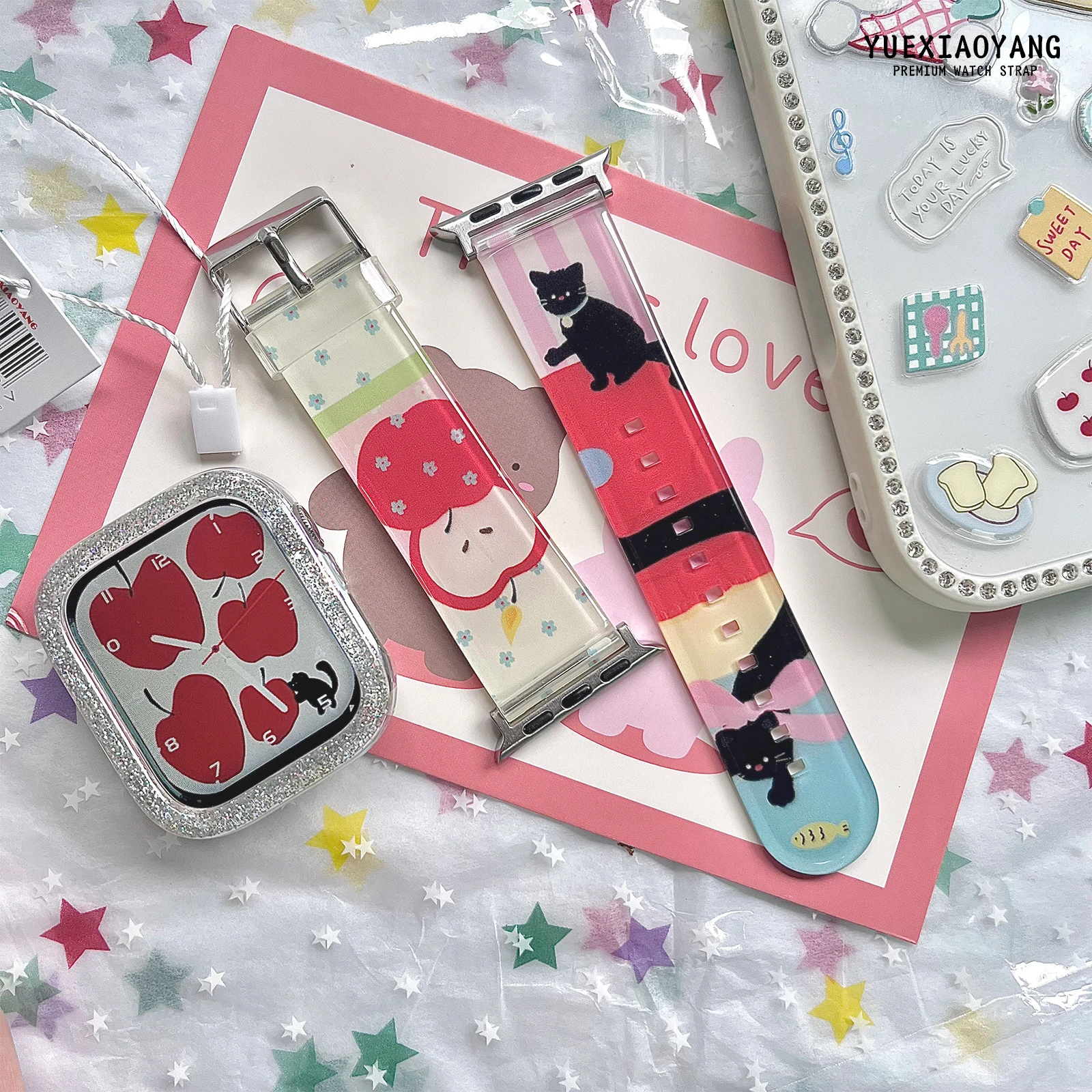 

Apple Cat Series Strap for Apple Watch 10 9 8 7 Band Replaceable Bracelet for iWatch 46mm 42mm 41mm 40mm Watchband
