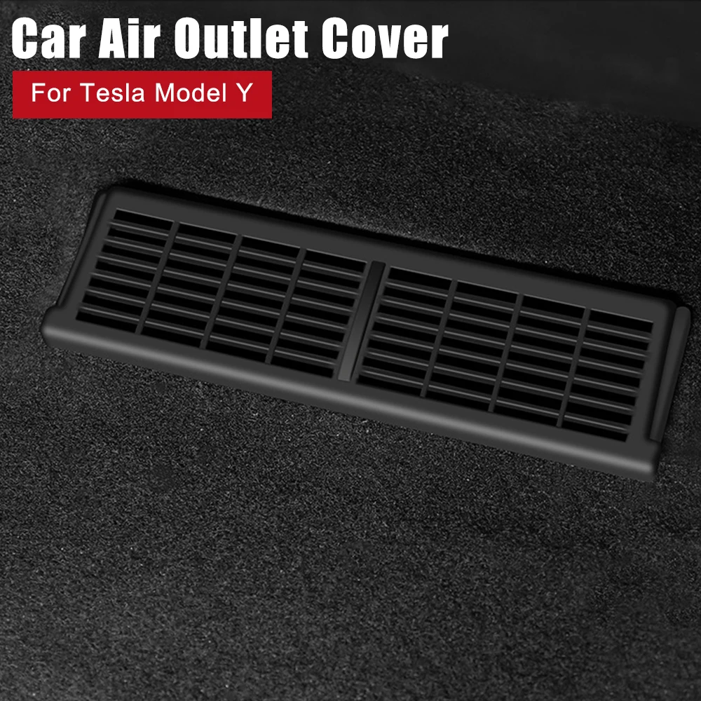 2pcs Under Seat Vent Protection Cover For Tesla Model Y Decoration Modified Dustproof Protect Covers Car Air Outlet Cover