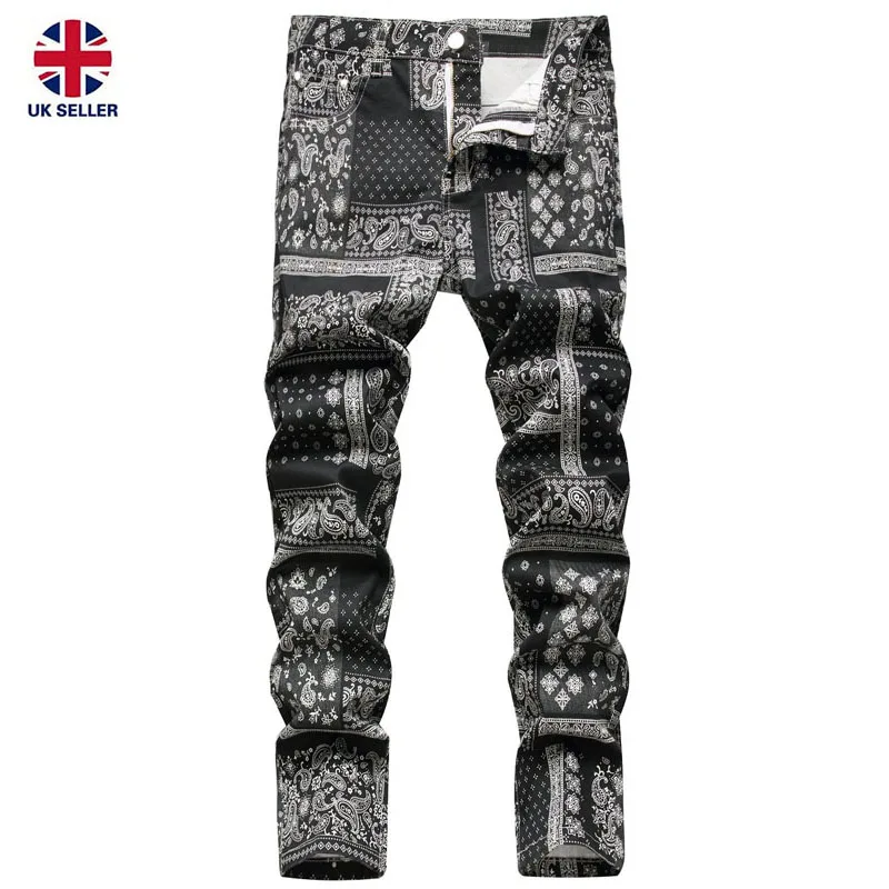 Christmas Jeans British Printed Stretch Denim
