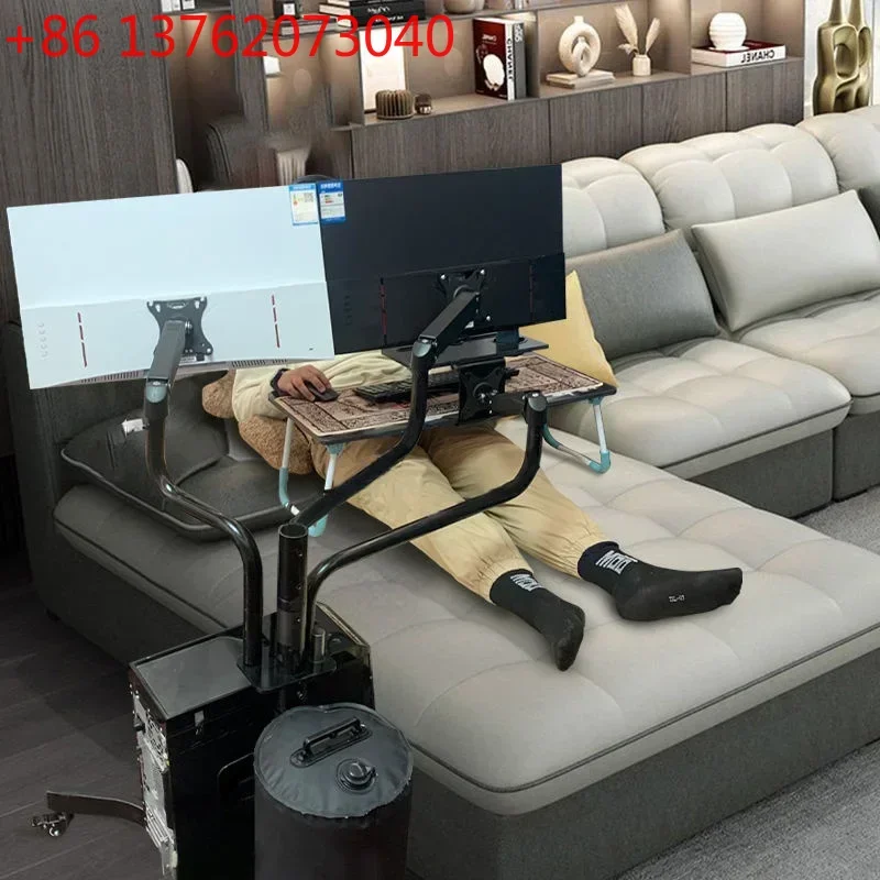 

Computer desk suspension bracket lazy lying down playing lifting rotating folding e-sports warehouse bed space capsule desktop n