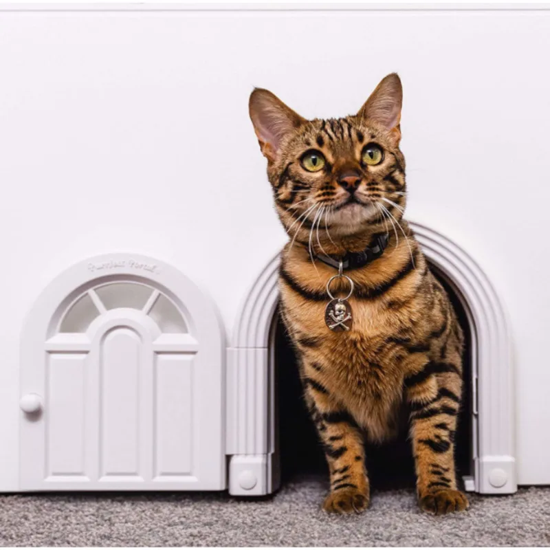 

Practical Convenient Cat Door Safe Silent Pet Gate Free Entry And Exit Barrier For Pet Insulated Warm Air Dog Supplies