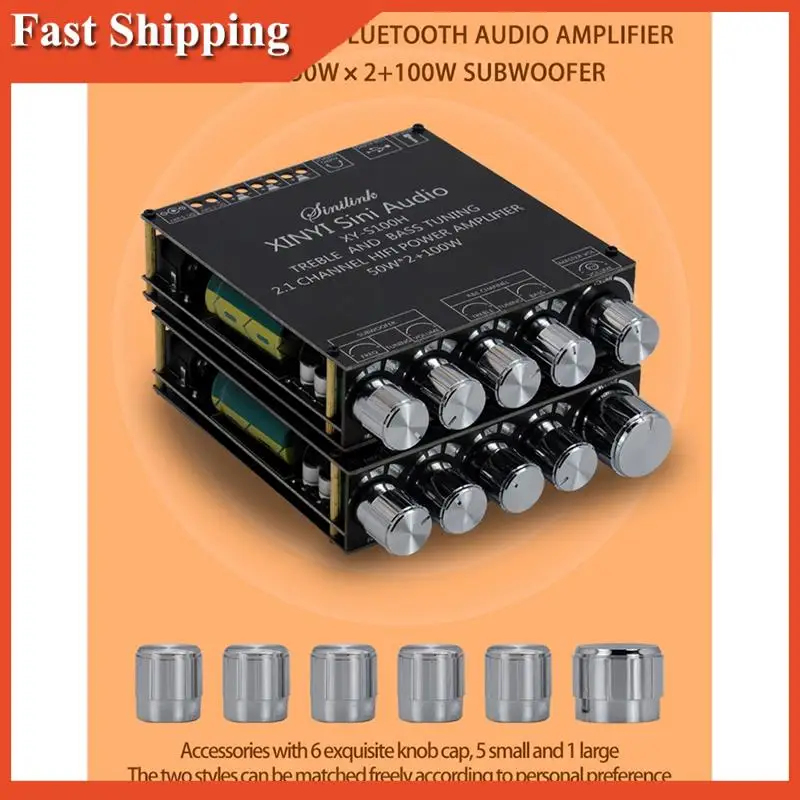 Efficient XY-S100H HIFI TPA3116D2 Bluetooth 5.0 Subwoofer Amplifier Board 50WX2+100W 2.1 Channel Power Audio Stereo Bass USB AMP