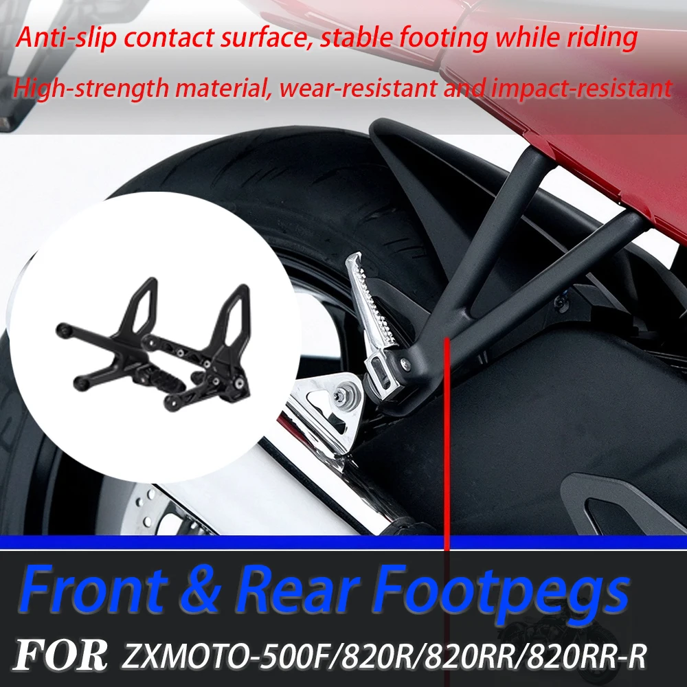 For ZXMOTO 500F  820R 820RR 820RR-R Original Front Rear Footpegs