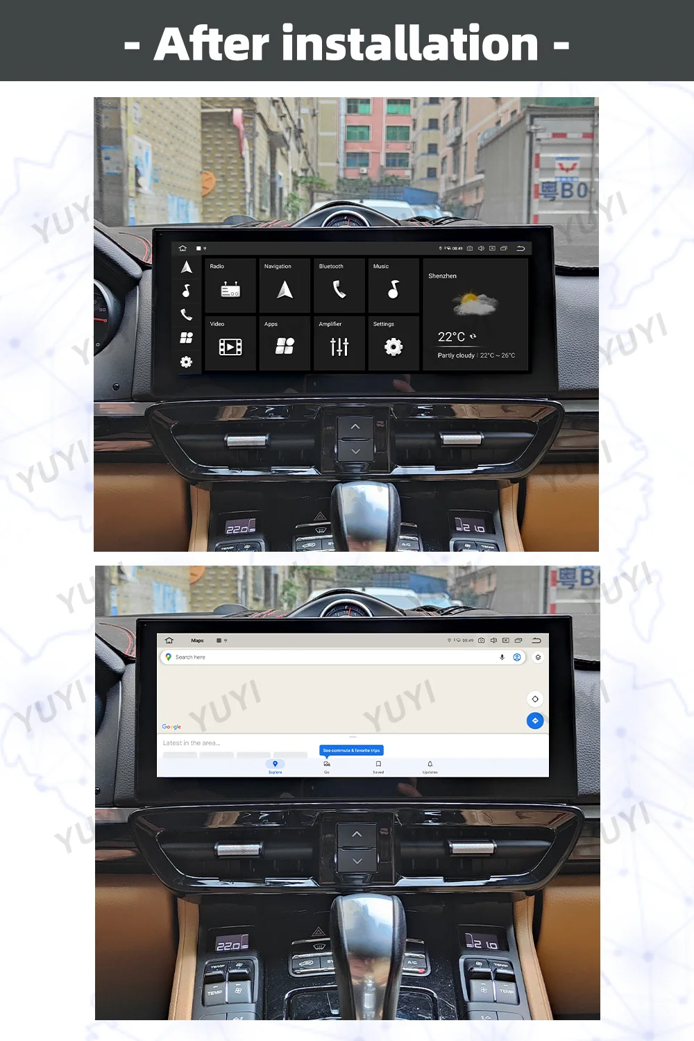 12.3 inch Android 12 Car Radio for Porsche Cayenne 2010-2017 Multimedia DVD Player Touch Screen GPS Navigation