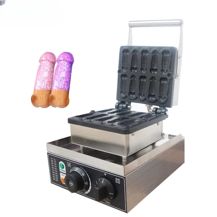 New Style 220V/110V Electric Waffle Maker Mini Size Boy Penis Commercial Snack Equipment Non-Stick Custom Dick Waffle Maker