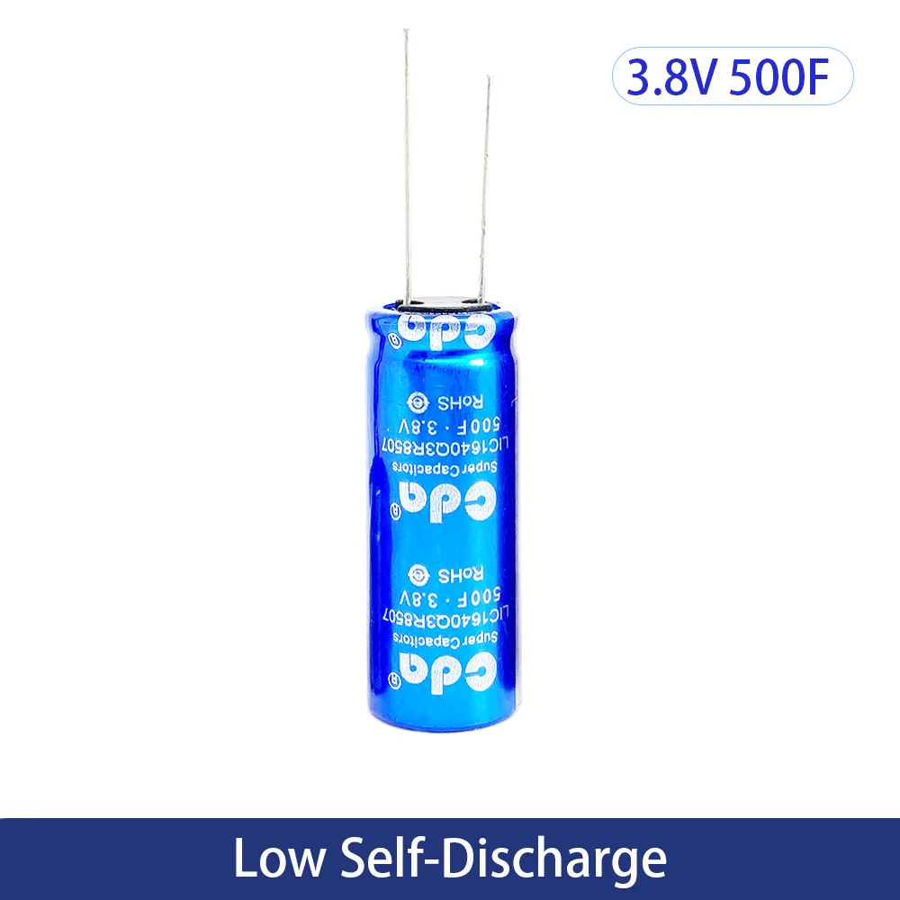 Condensador de iones de litio, 3,8 V, 500F, LIC1640Q3R8507, CDA