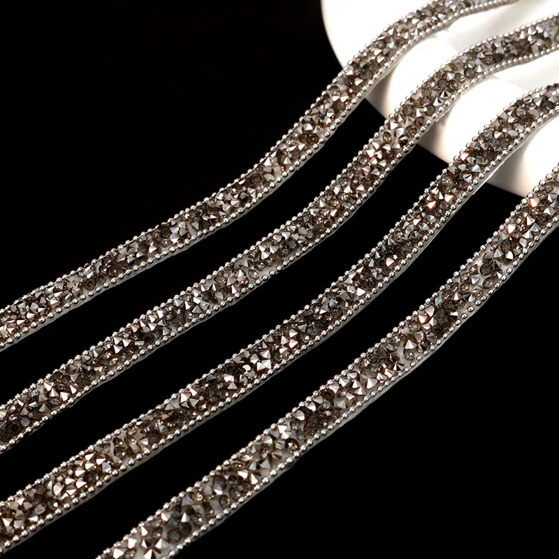 

Diy Jewelry Versatile Rhinestone Ribbon Clothing Accessories Sparkling Adhesive Ribbon For Party Decoration Diy Crafts Wedding