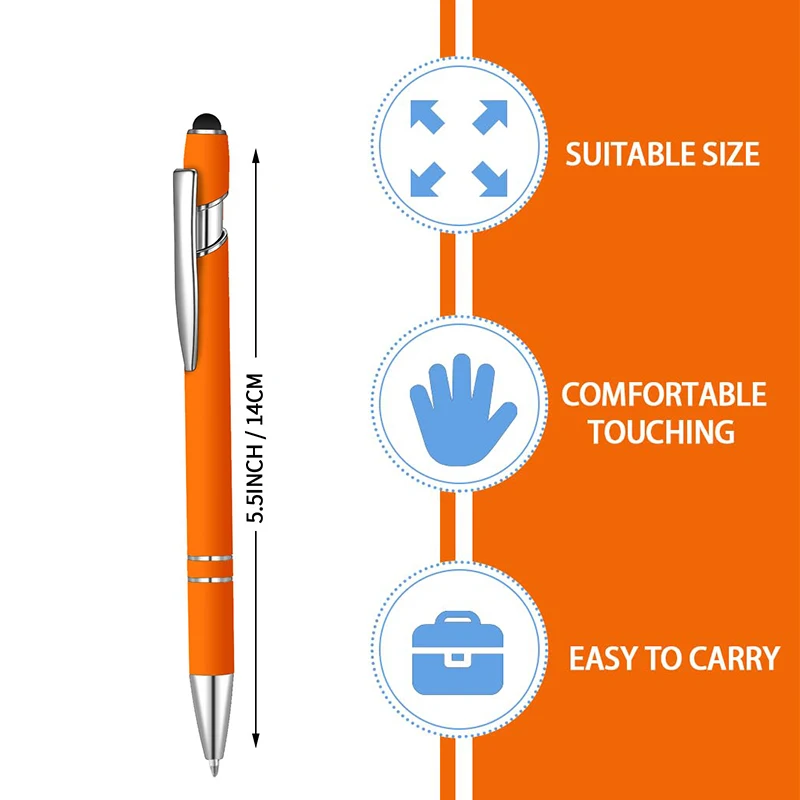 ปากกาสัมผัสนุ่ม1-100ชิ้นพร้อมปากกาสไตลัสโลหะปากกาหน้าจอสัมผัส
