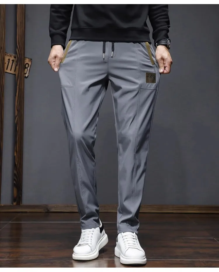 2024 new all-match wide autumn and winter large size overalls men straight leg fashion sports casual pants