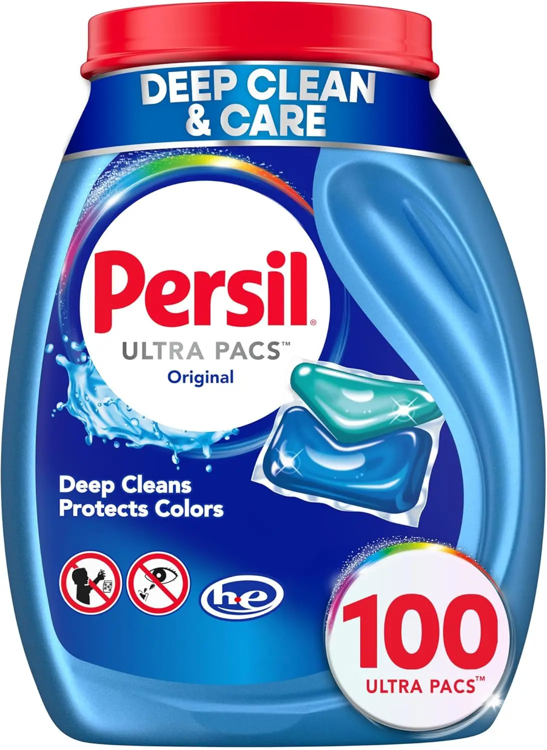 

Ультраэффективное моющее средство для стирки Ultra Pacs Original Everyday Clean, 100 штук - свежий аромат, мощное удаление пятен