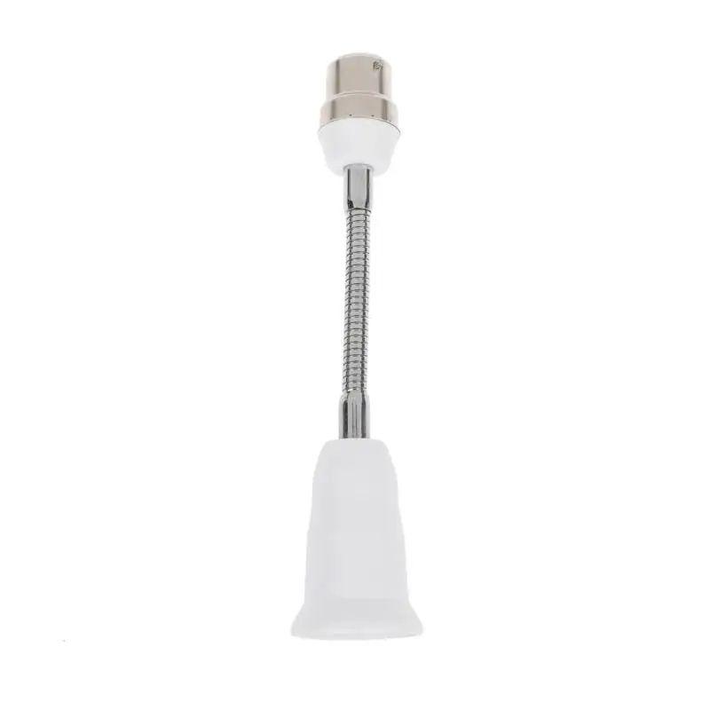 B22 To E27 360d Adjustable Flame Retardant PBT 10CM Extension LED Lamp Base Bulb Socket Extender Adapter Converter