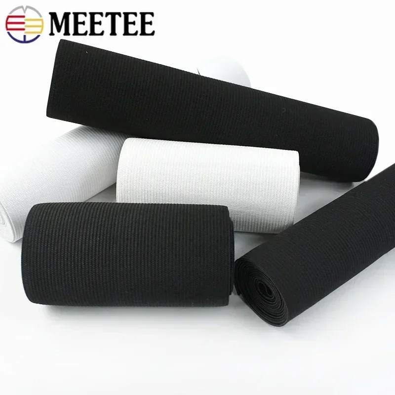 1M 7-30cm Elastic Bands Crochet Belt Black White Bag Strap Maternal Abdomen Wrist Waist Rubber Band DIY Garment  Accessories