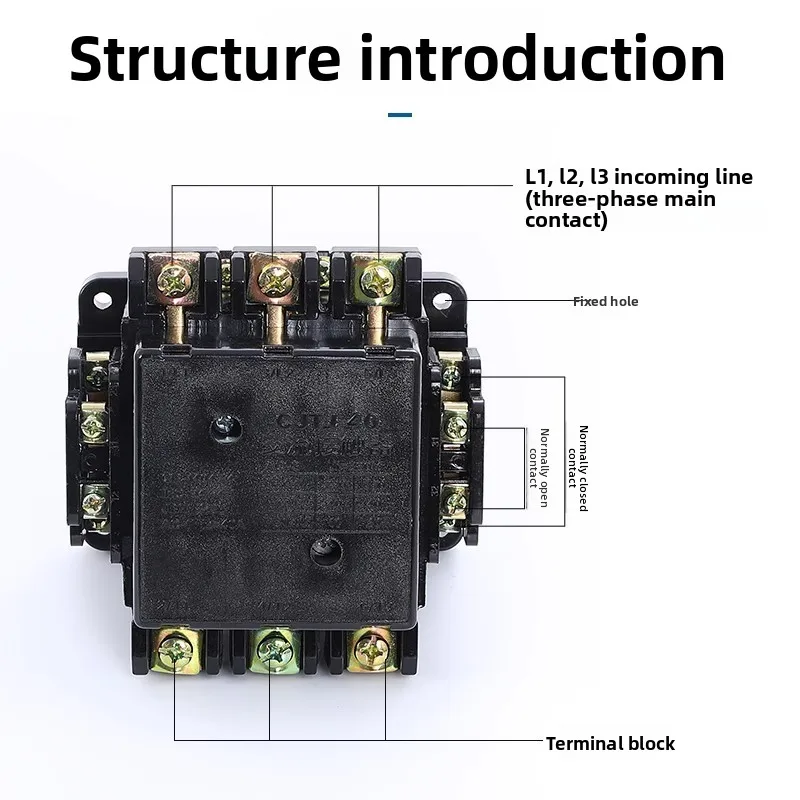 CJT1‑10A 20A 40A AC Contactor Silver Dot 380V 220V Coil 3 Phase Certified Switch