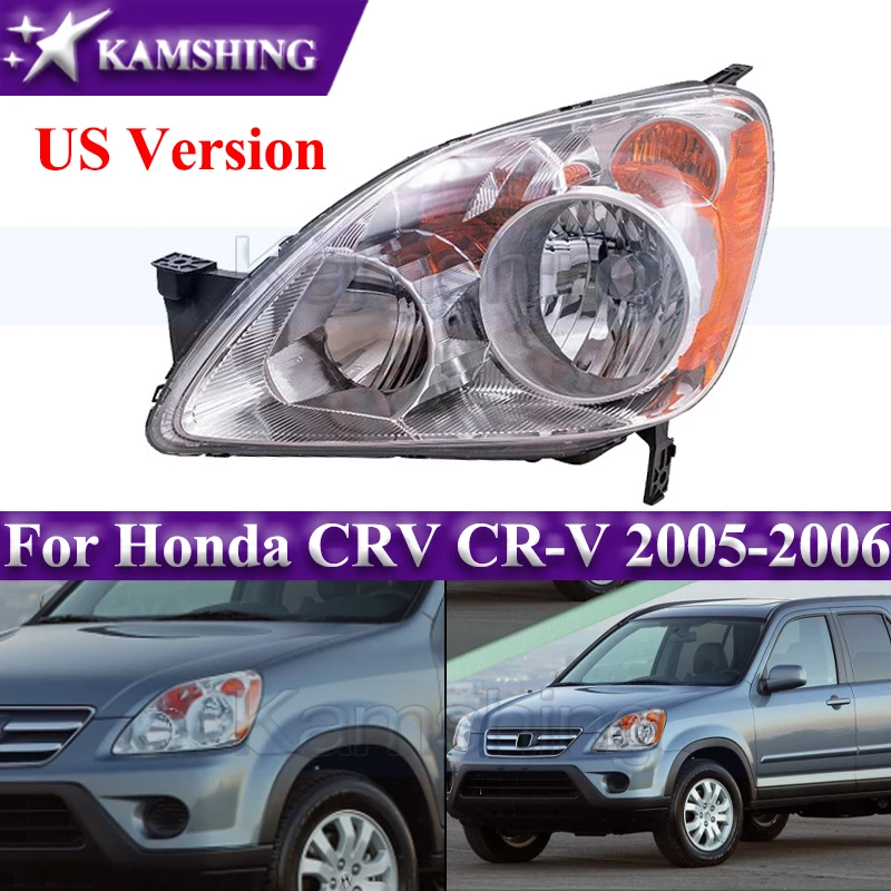 

Kamshing US Version Front Bumper Headlight For Honda CRV CR-V 2005 2006 Front Head Light Headlamp Head Lamp Without Bulb