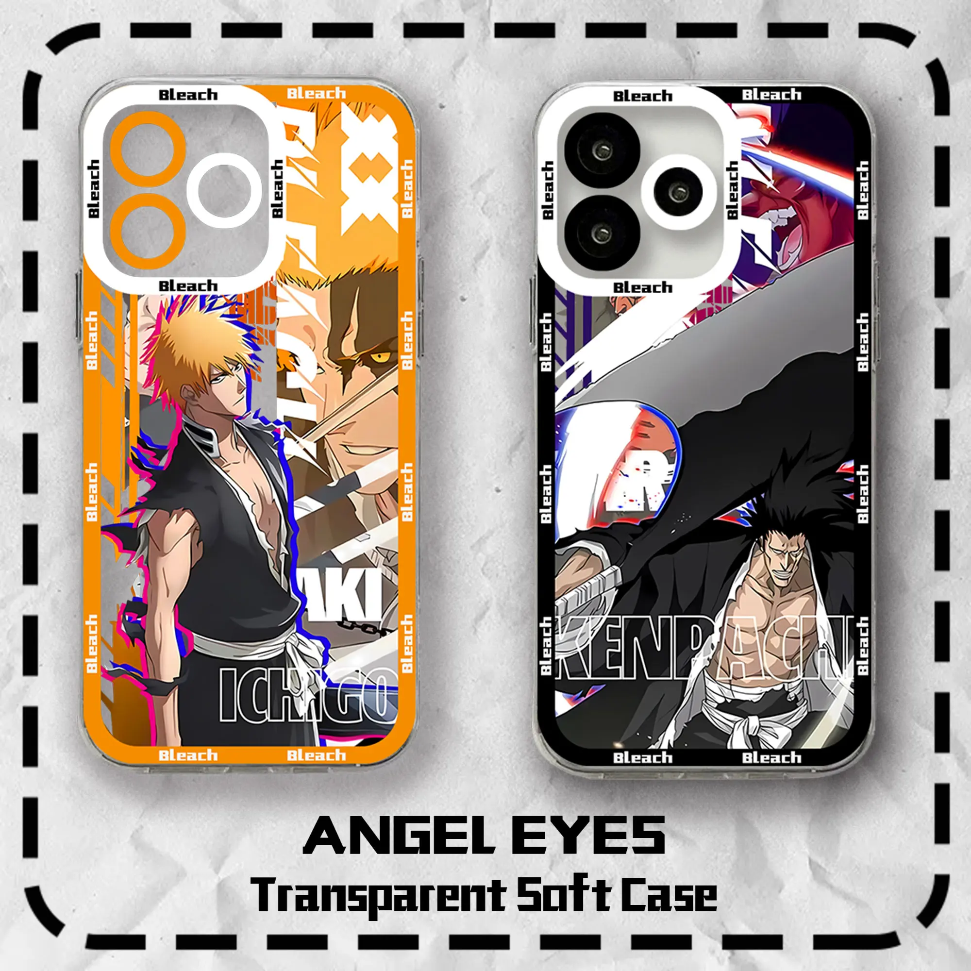 Anime Bleach Ichigo Hot Phone Case For Xiaomi Redmi Note 13C 12 12C 11 10C 10s 9 9s 9A 9T 9C 8 7 Pro Max 4G 5G Transparent Cover