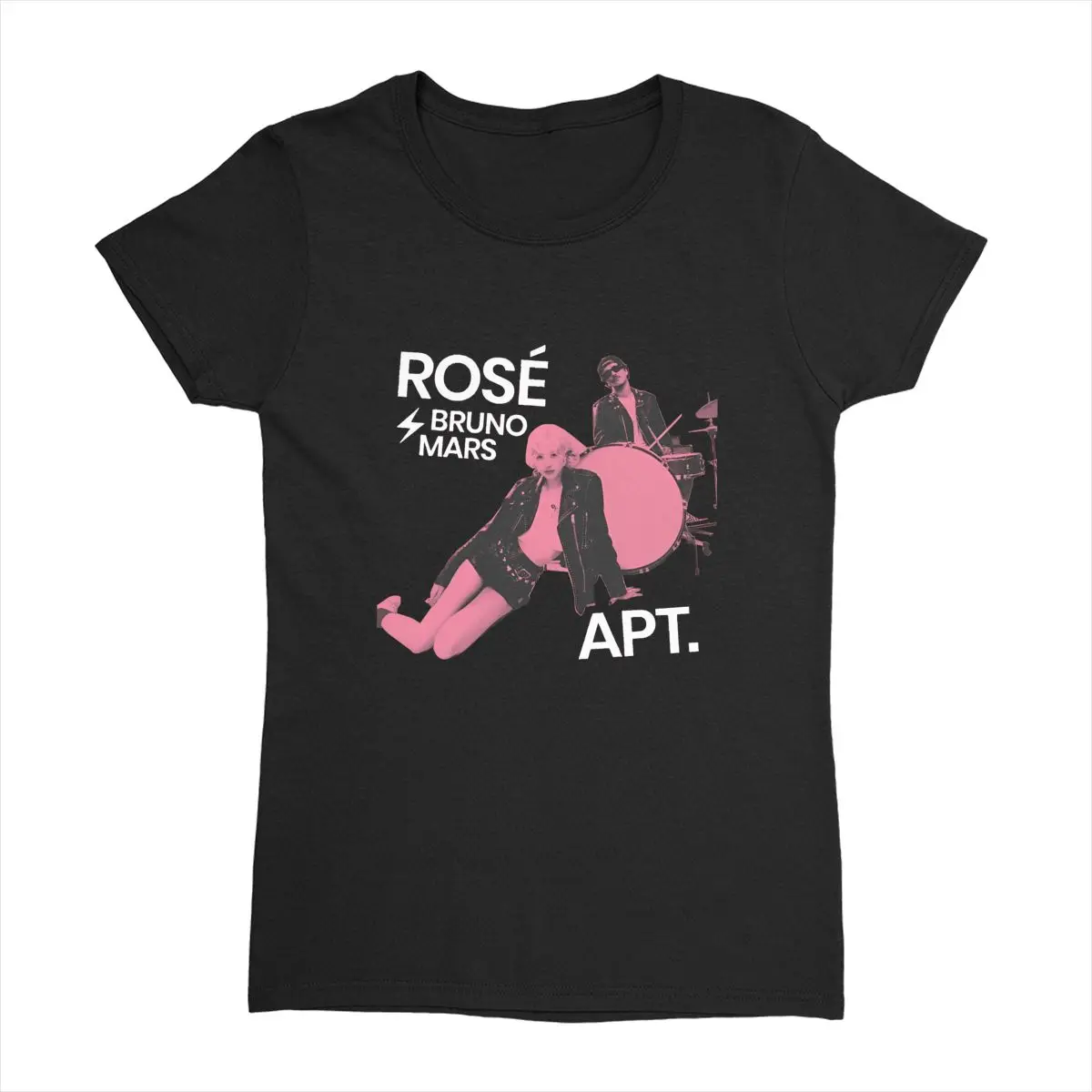 APT T Shirt 2025 Beach Rose and Bruno Mars Y2K Retro T Shirts Hot Sale Casual Trending Tee Shirt For Woman Print Top Tees