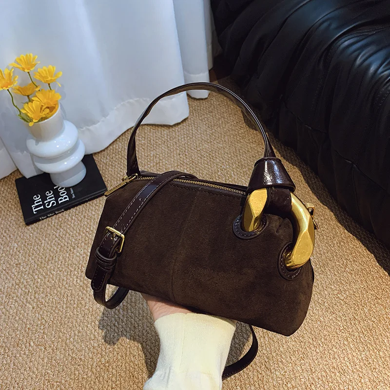 

New Matte Leather Tote Bag for Women Soft Shoulder Bag Minimalist Crossbody Purse with Top Handle Unique Designer Bag for Daily